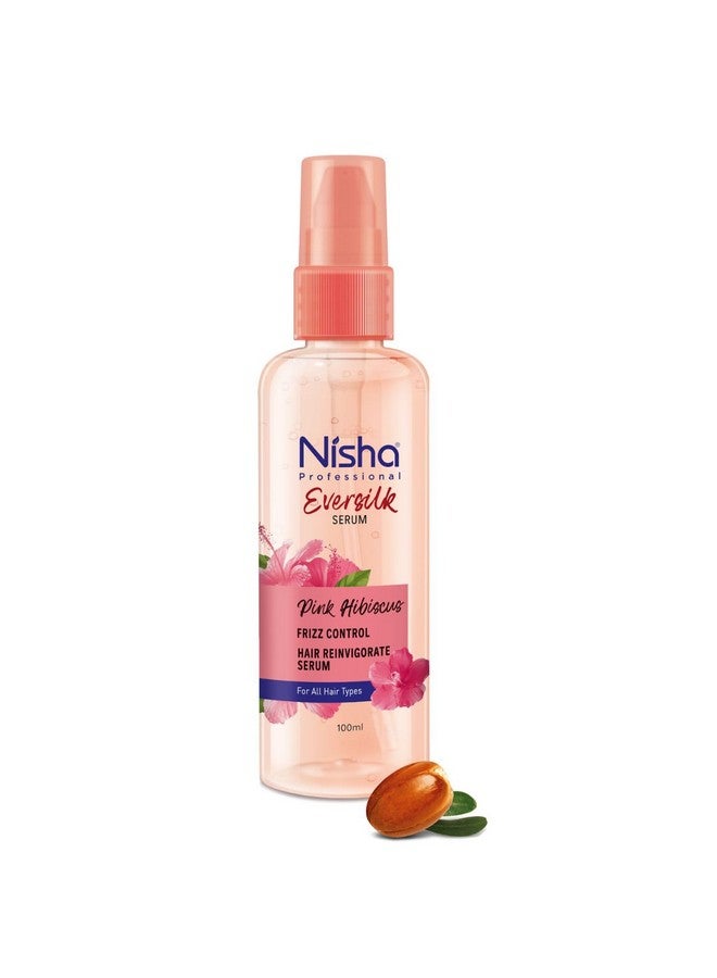 نيشا سيروم بروفيشنال هير رينيفيجوريت 100 مل، سيروم للشعر بزهرة الكركديه الوردية للشعر المجعد، سيروم شعر إيفيرسيلك لجميع أنواع الشعر - Image 1
