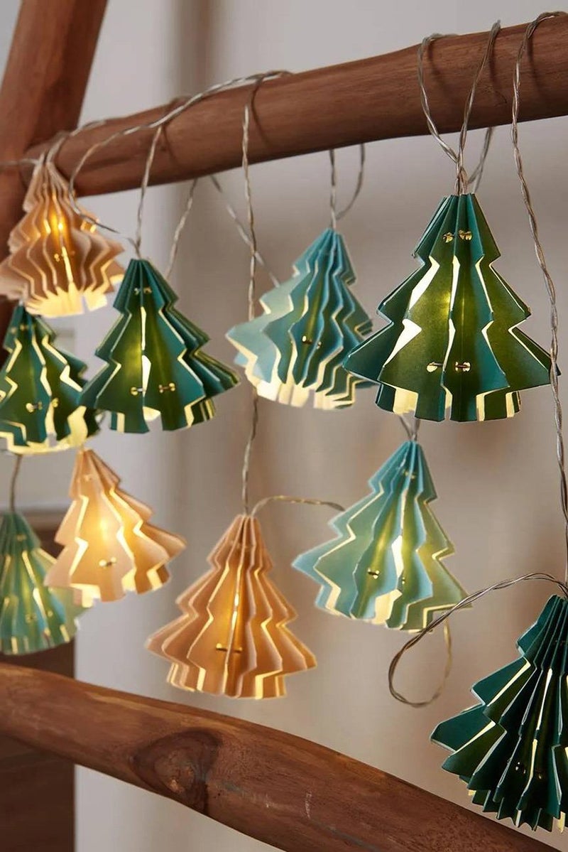 Tchibo LED Paper Fairy Lights, Green Combo  - Image 1