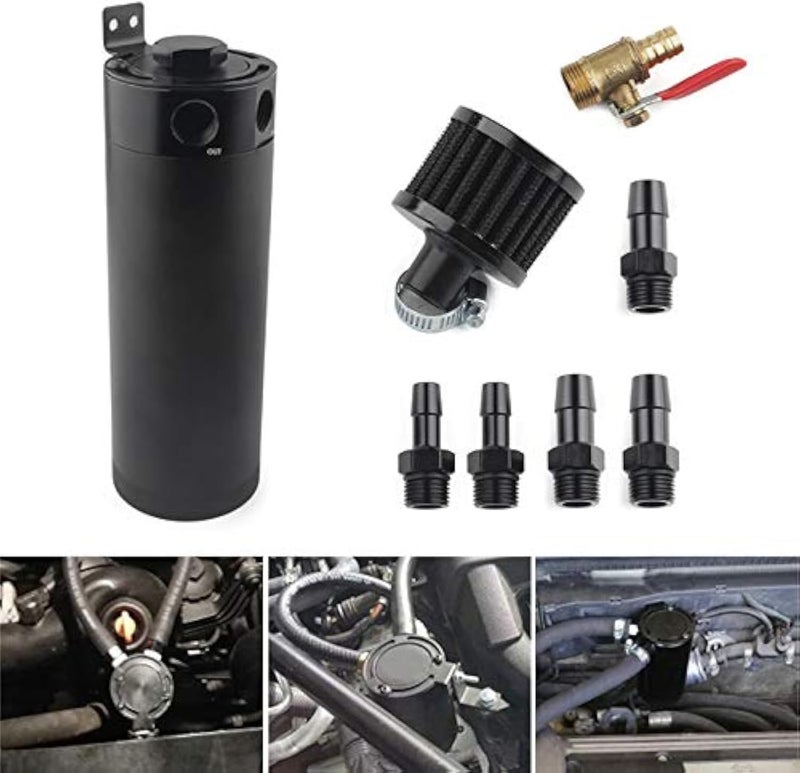 MR HELLO 750ml Baffled Oil Catch Can with Breather Filter - Image 1