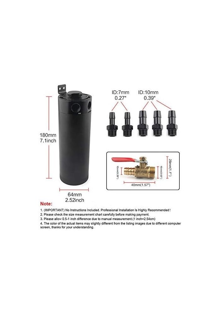 MR HELLO 750ml Baffled Oil Catch Can with Breather Filter - Image 3
