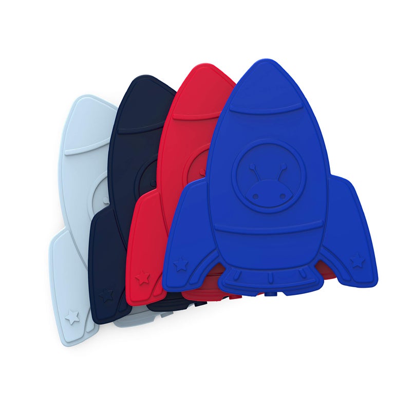 Bentgo Buddies Reusable Ice Packs - Slim Ice Packs for Lunch Boxes, Lunch Bags, and Coolers - Multicolored 4-Pack (Rocket) - Image 1