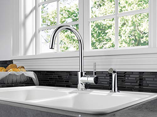 Peerless Precept Single-Handle Kitchen Sink Faucet with Side Sprayer, Matte Black P199152LF-BL - Image 4
