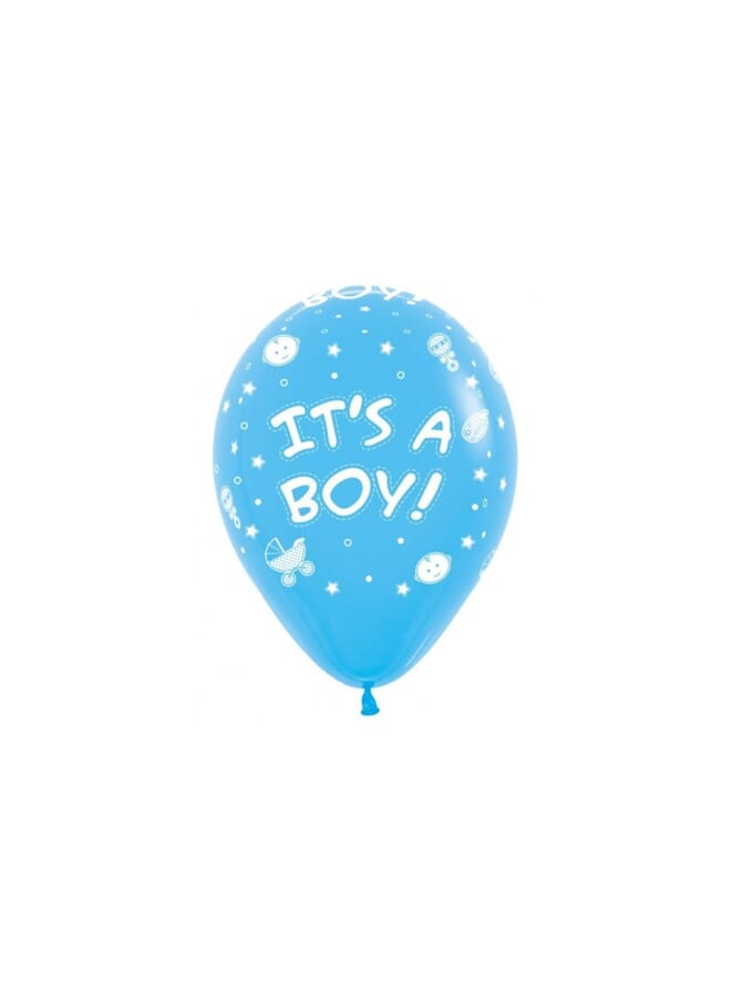 Party Time 12 Piece All Over It'S A Boy Latex Fashion Balloons 12Inch - Image 1