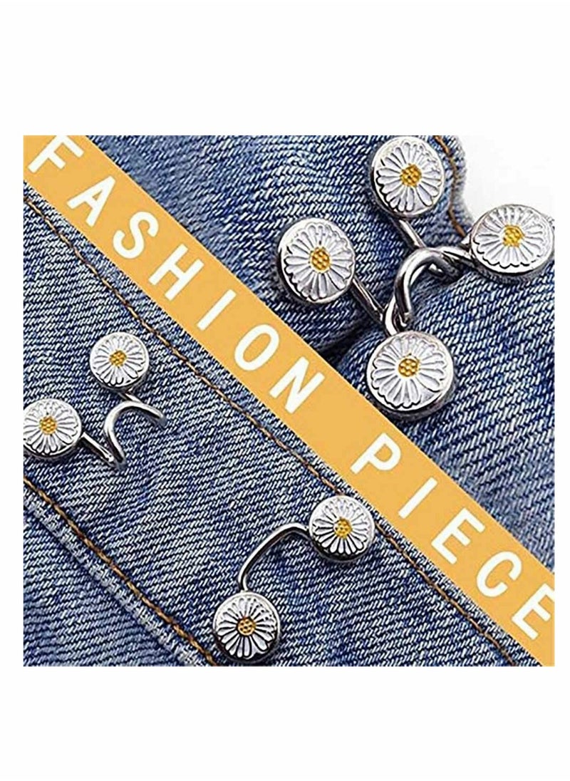 Excefore Adjustable Nail-Free Waist Buckle, Waist Buckle Extender Set Jeans Extender Waist Extender Button for Pants Jeans, The Best Tool to Tighten Pants and Skirts 3 Set  - Image 2