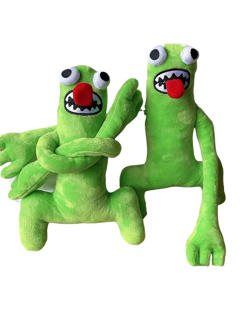 1-Pieces Strange Funny Stuffed Plush Toy Rainbow Friends Series Action Doll Green-E - Image 2