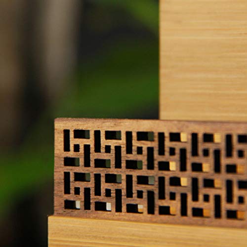 Szblaze Japanese Garden Style Wood Office Business Card Holder for Desk Organizers and Accessories - Image 4