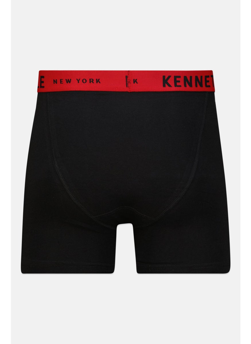 Kenneth Cole - Men 3 Pcs Brand Logo Low Rise Trunk, Black Combo - Image 1