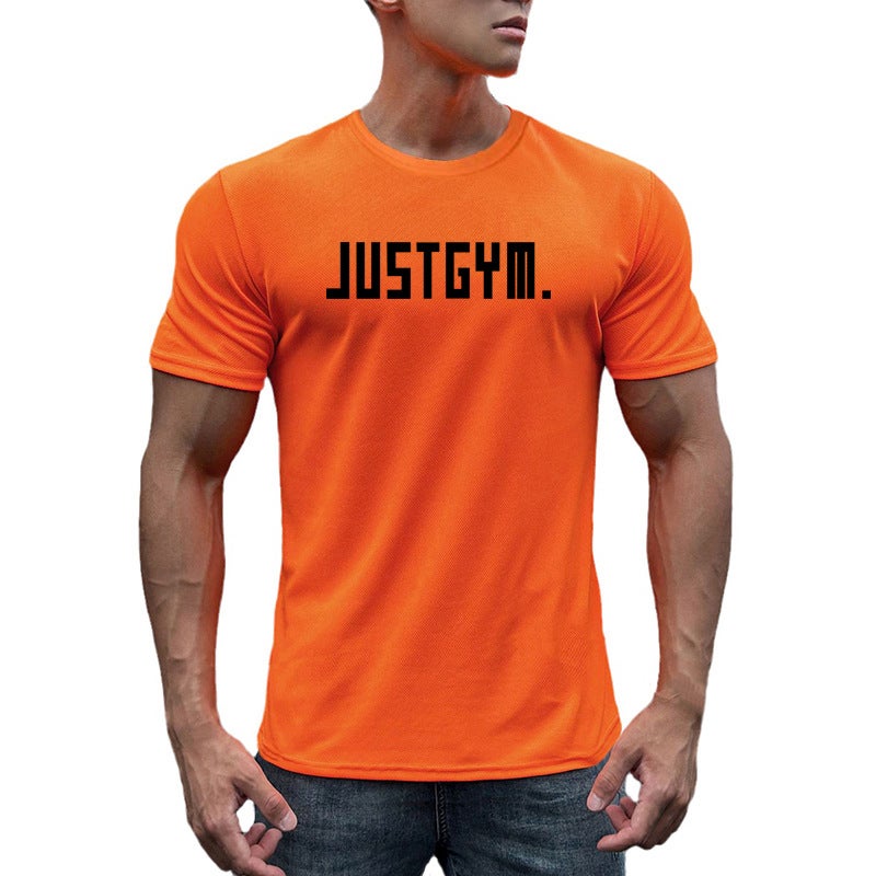 Sports Short-Sleeved Men'S American-Style Dipper Muscle Basketball Muscle Slim Training Casual Mesh Breathable Fitness T-Shirt Quick-Drying - Image 1