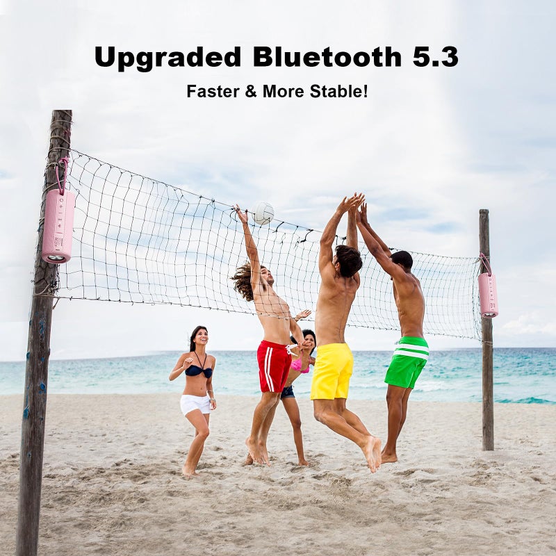 MIATONE مكبرات صوت بلوتوث محمولة في الهواء الطلق من MIATONE - مقاومة للماء - وردي - Image 5