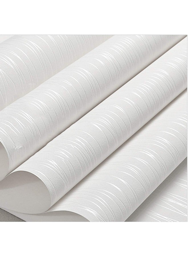 Wolpin Wall Stickers Wallpaper, Home Renovation Stripe Living Room, Hall, Office Bedroom Embossed Decal, White Decorative Wallpaper - Image 4