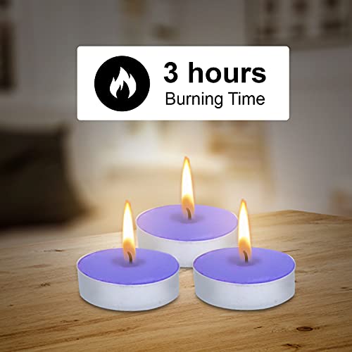 AURA DECOR AuraDecor Pack of 20 Fragrance Tealight Candles || Spa Candles || 3 Hours Burning Time (Lavender & Jasmine) - Image 3
