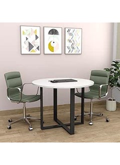 RIGID Round Conference Table Black 75x100x100cm 