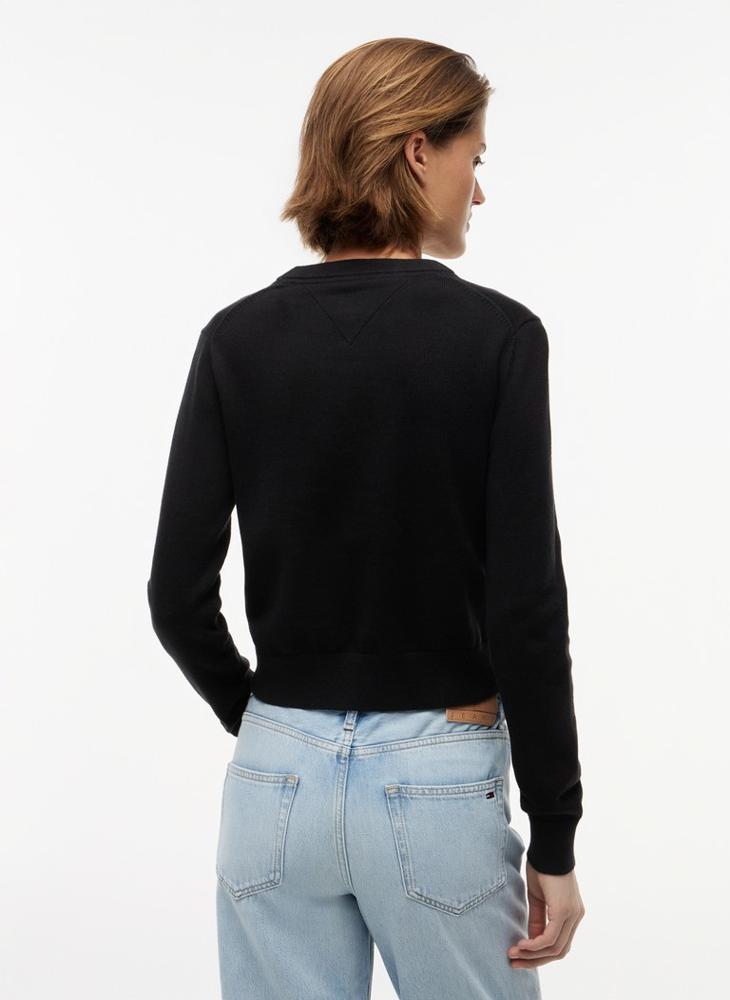 TOMMY JEANS Flag Crew Neck Jumper - Image 2