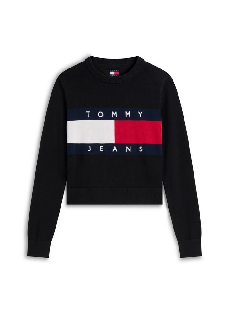 TOMMY JEANS Flag Crew Neck Jumper - Image 5