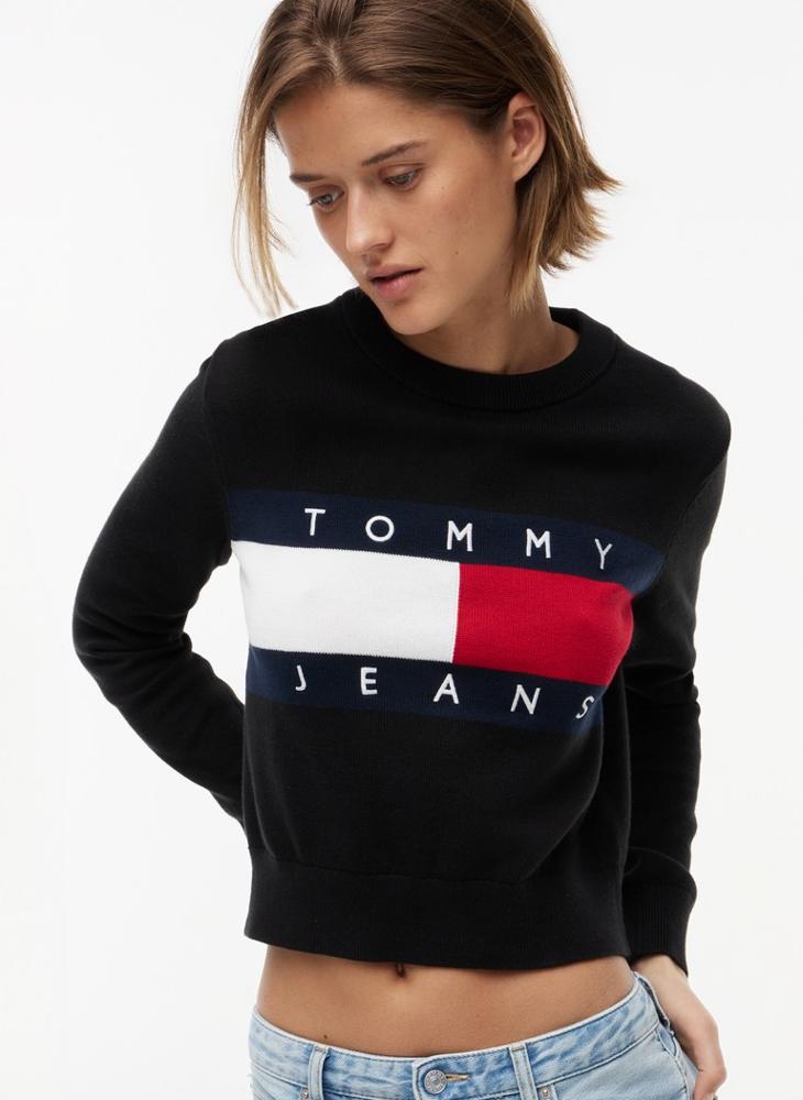 TOMMY JEANS Flag Crew Neck Jumper - Image 3