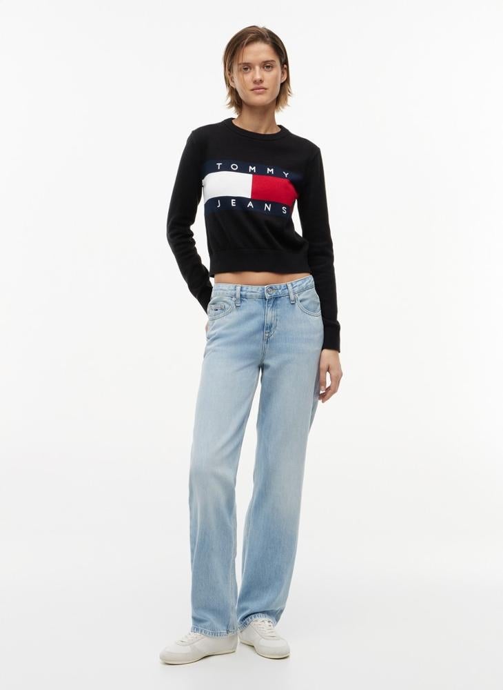 TOMMY JEANS Flag Crew Neck Jumper - Image 4