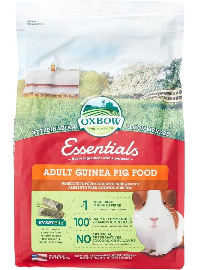 Oxbow Essentials Adult Guinea Pig Food, 5 Lb, Multicolour, Occ200, Animal Food Multicolour - Image 1