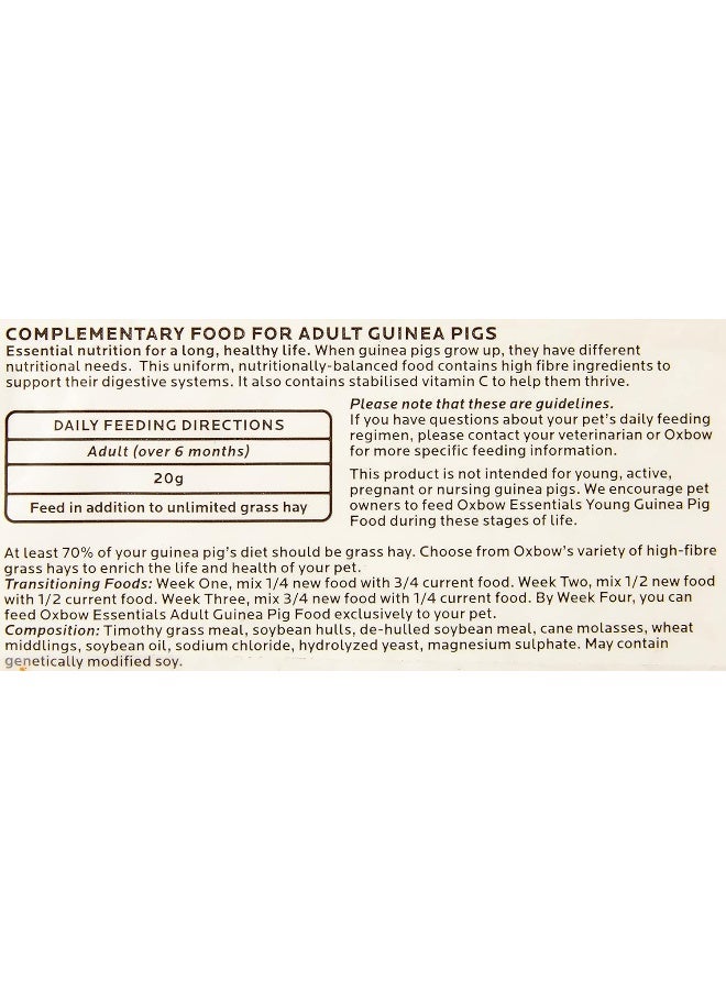Oxbow Essentials Adult Guinea Pig Food, 5 Lb, Multicolour, Occ200, Animal Food Multicolour - Image 5