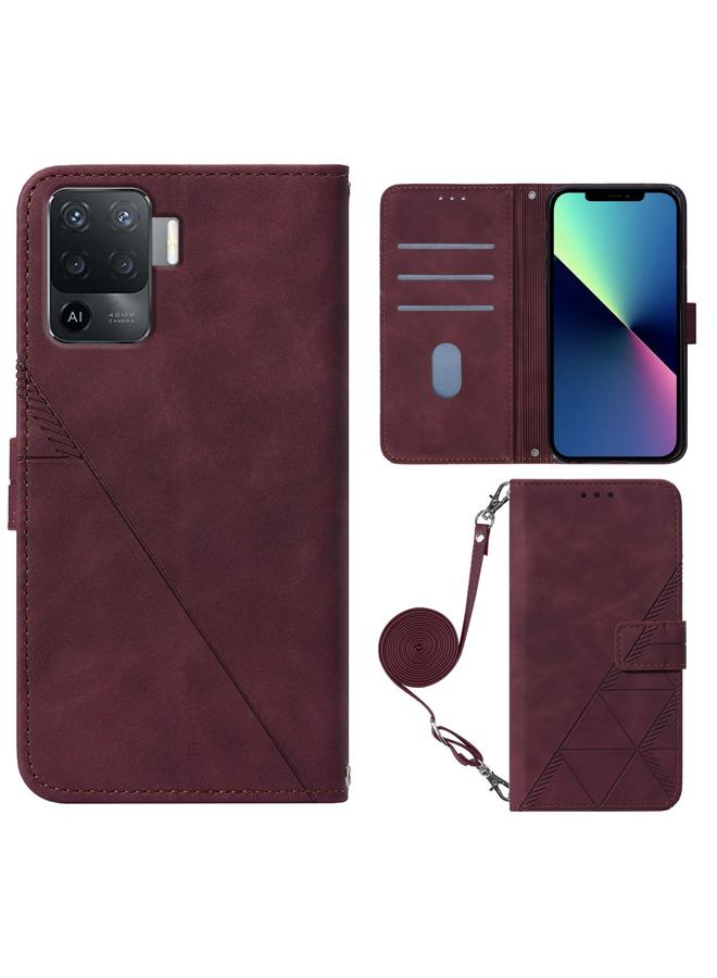 S-TOP Case For OPPO A94 4G / F19 Pro 4G Crossbody 3D Embossed Flip Leather Phone Case - Image 2