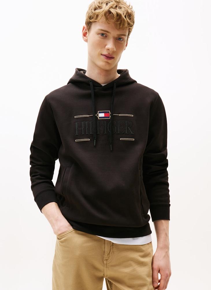 TOMMY HILFIGER Textured Pullover Hoodie - Image 1