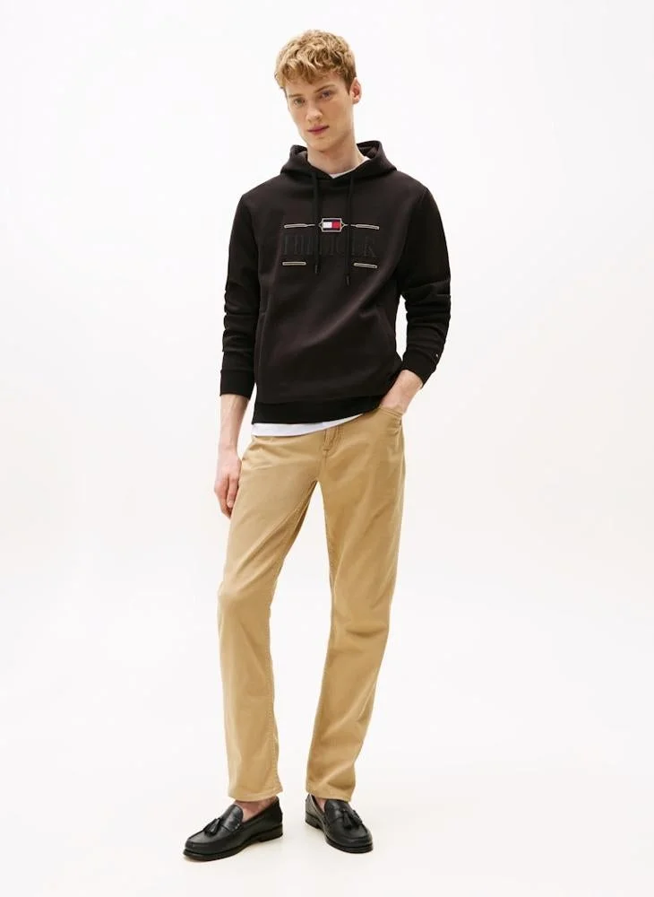 Tommy Hilfiger Black Textured Pullover Hoodie for Men | Best Price UAE