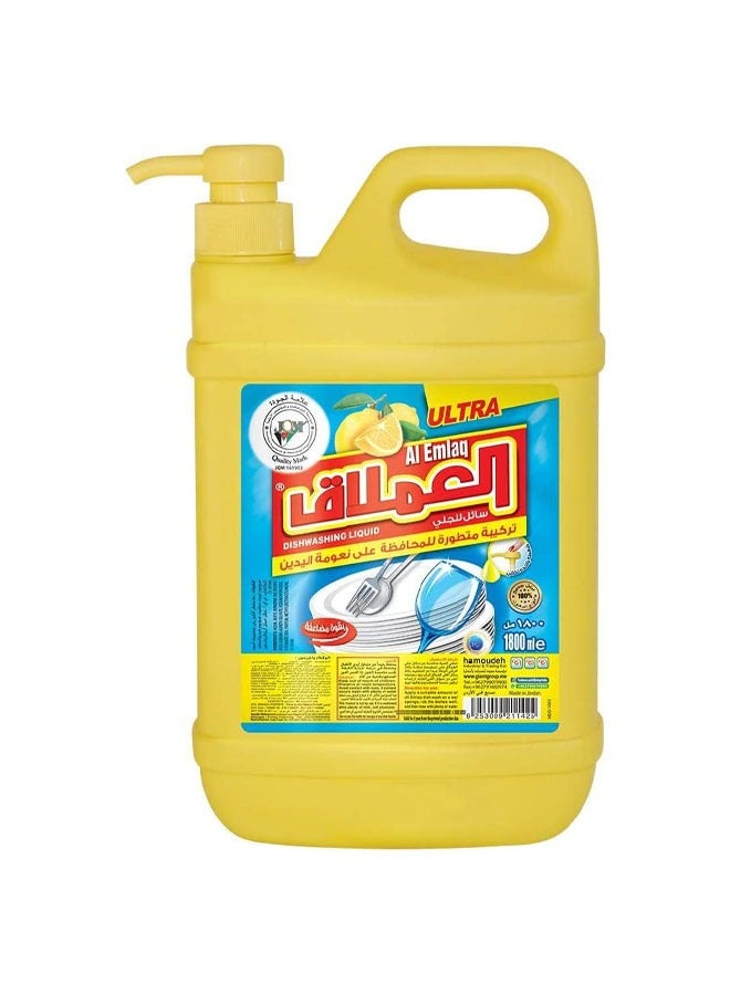 Al Emlaq Ultra Dishwashing Liquid Lemon 2x1800ml - Image 3