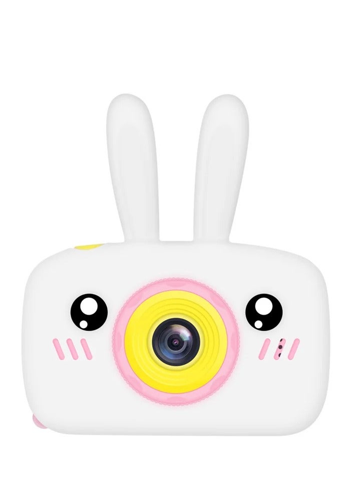 Children Camera Cartoon Rabbit 2 Color Display 1080P HD Video Recorder Auto Focus Auto Dimming Delay Capture Built-In Stickers & Mirror Effects Support Memory Card Rechargeable Kids Digital - Image 2