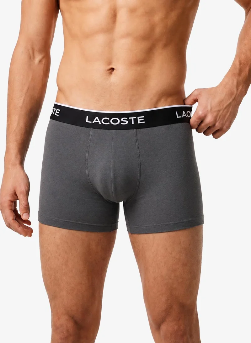 Lacoste  3-Pack Stretch Core Essential Trunks for Men | Best Price UAE