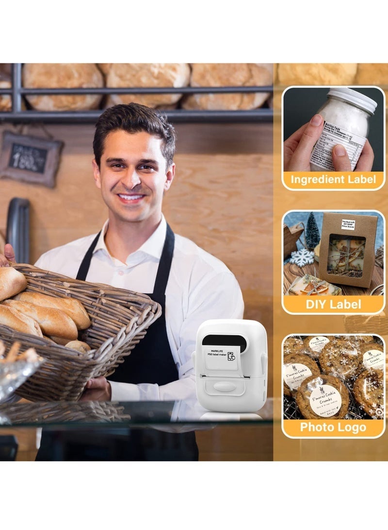 Marklife P50/P80 Thermal Label Paper for Label Maker Machine,Waterproof Oil-Proof for Home Office Small Business Barcode Printing,220 Labels/Roll Labeling Tape Replacement(40×30mm White) - Image 4