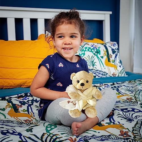Ganz Tonsillectomy Gift Get Well Soon Teddy Bear with Goodbye Tonsils Childrens Book Gift Set Kids Tonsillectomy Recovery White Robe - Image 5