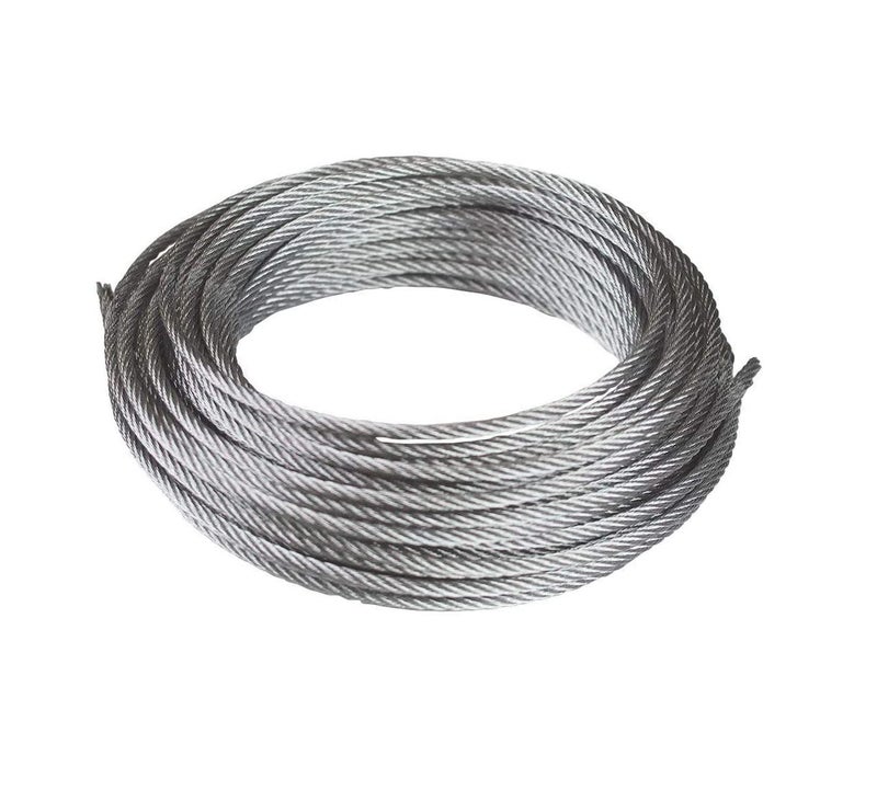 Patio Patio Paradise Shade Sail Hardware Kit 50-Feet Wire Rope and 8 Pcs Clamps Coated Steel Cable 3/16" 7x19 Stand  - Image 1