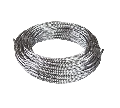 Patio Patio Paradise Shade Sail Hardware Kit 50-Feet Wire Rope and 8 Pcs Clamps Coated Steel Cable 3/16" 7x19 Stand  - Image 2
