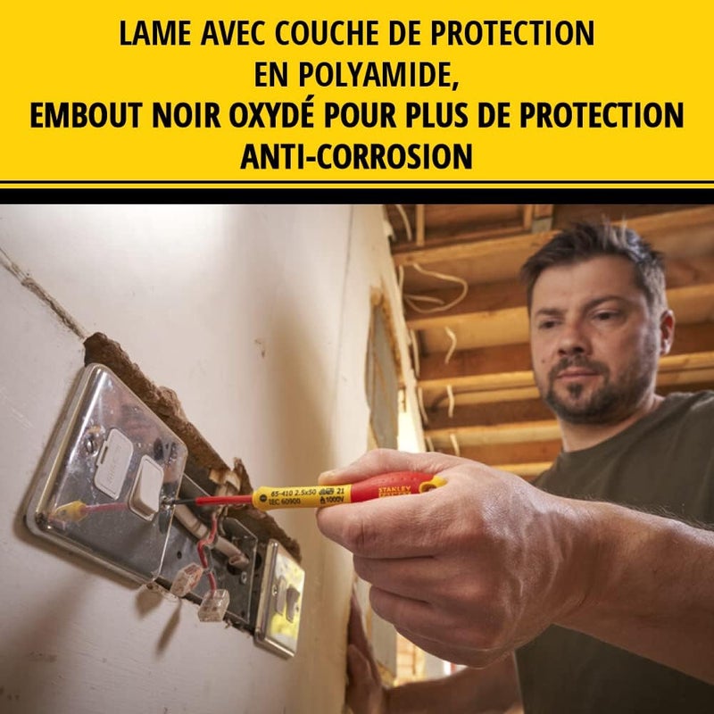 Stanley - FatMax مجموعة مفكات ستانلي 065441 FatMax المعزولة من نوع فيليبس ومتوازي (6 قطع) - Image 3
