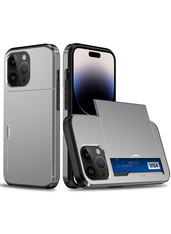 S-TOP Case For iPhone 14 Pro Max Shockproof Armor Protective Phone Case with Slide Card Slot - Image 1