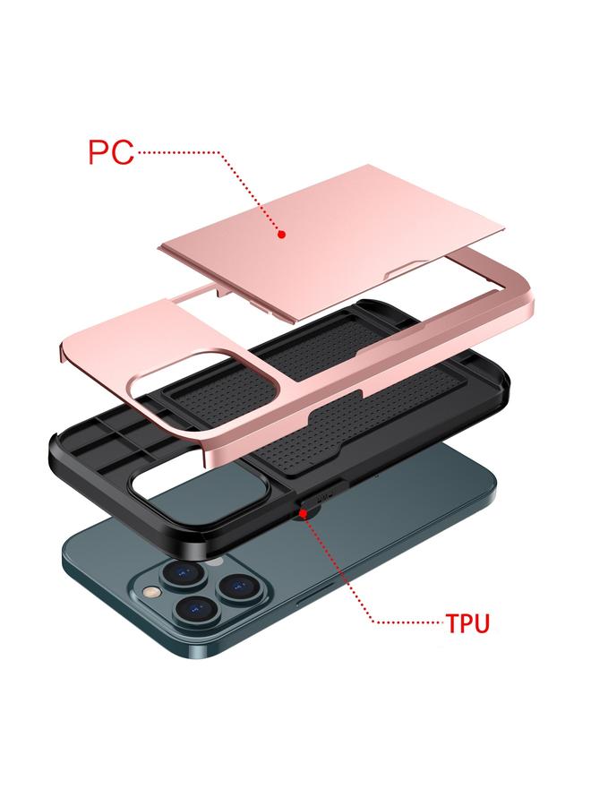 S-TOP Case For iPhone 14 Pro Max Shockproof Armor Protective Phone Case with Slide Card Slot - Image 3