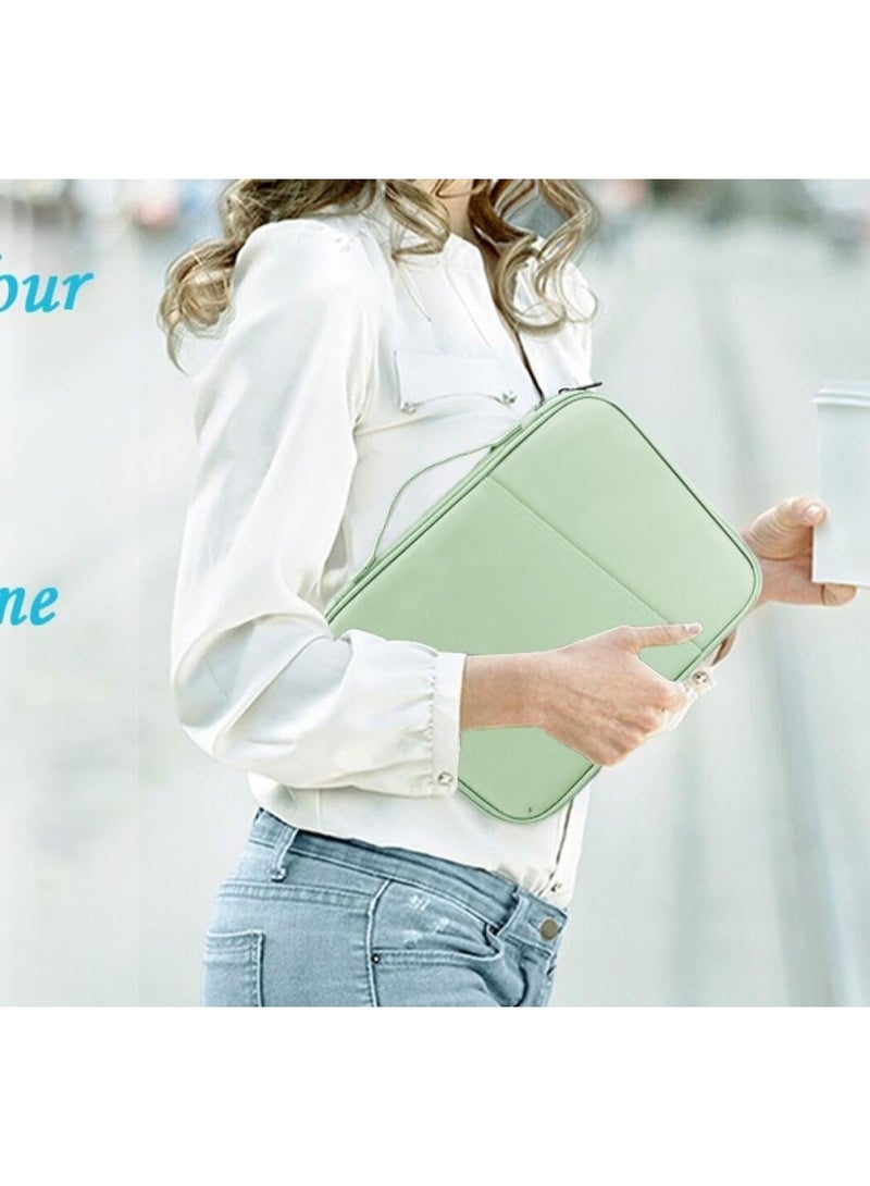 كيوومي حقيبة حمل للكمبيوتر اللوحي مقاس 13 بوصة مخصصة لجهاز iPad Pro M4 الجديد 2024، حقيبة iPad، تناسب أجهزة iPad Pro الجديدة من طرازات 2022-2018 (6 و5 و4 و3)، مع لوحة المفاتيح Magic Keyboard وSmart Keyboard Folio (لون أخضر) - Image 2