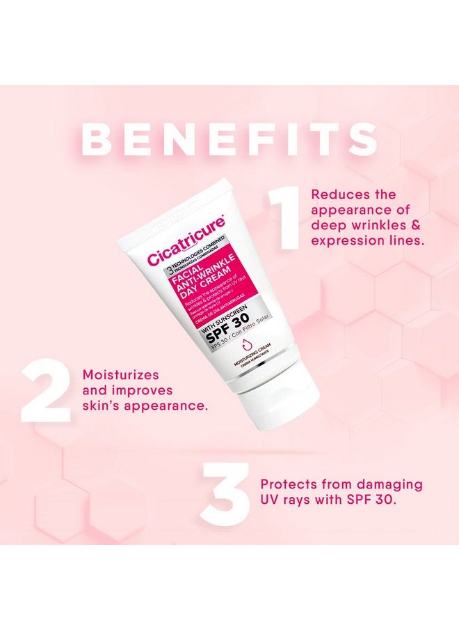CICATRICURE - Advanced Face Cream For Fine Lines & Wrinkles Spf 30 Anti Aging Facial Moisturizer Daily Skin Care To Enhance Firmness & Elasticity 1.5 Ounces - Image 1