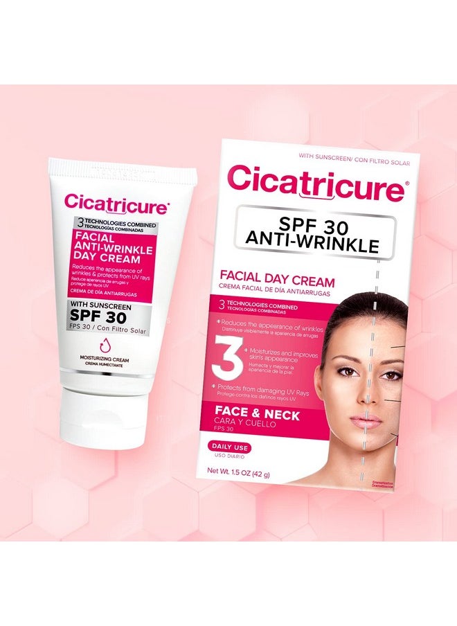 CICATRICURE - Advanced Face Cream For Fine Lines & Wrinkles Spf 30 Anti Aging Facial Moisturizer Daily Skin Care To Enhance Firmness & Elasticity 1.5 Ounces - Image 1
