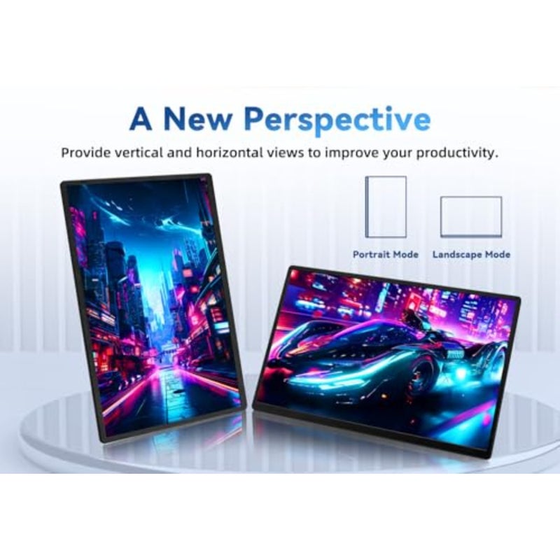 16" Portable Monitor for Laptop - 1200P FHD Laptop Screen Extender HDMI USB C Travel External Display with Stand Gaming Monitor for PC MAC Switch Phone Computer Xbox PS4/5 - Image 3