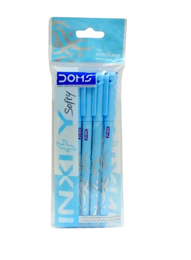 DOMS BALL POINT PENS INXIFY 0.7 mm BLUE  PACK OF 5 PENS - Image 1