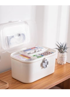 XINGYIYU Double Layer Medicine and Storage Box, Home Organizer for Household Use  - Image 1