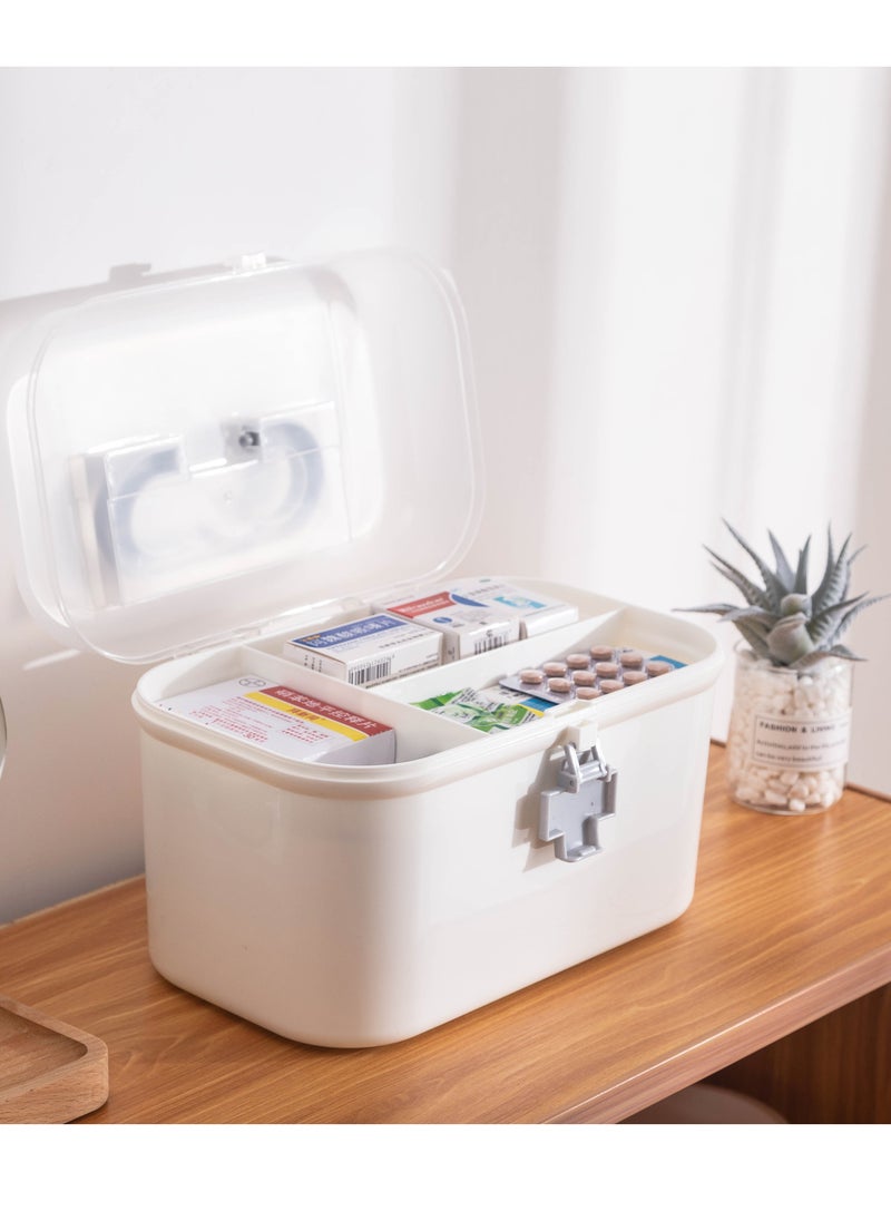 XINGYIYU Double Layer Medicine and Storage Box, Home Organizer for Household Use  - Image 1
