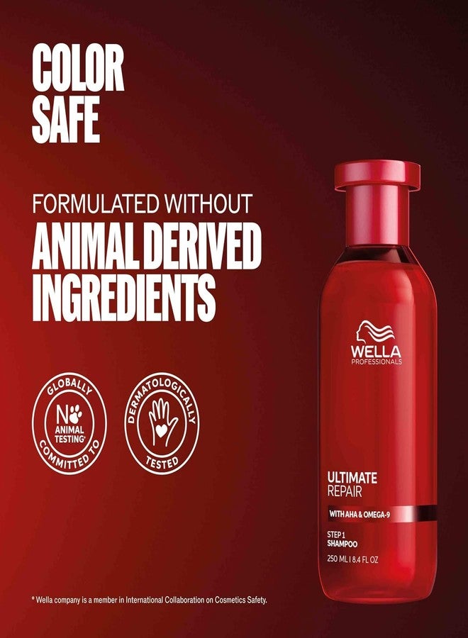 Wella Professionals ULTIMATE REPAIR Shampoo, Conditioner, Miracle Hair Rescue, & Night Hair Serum | Travel Size Bundle - Image 4