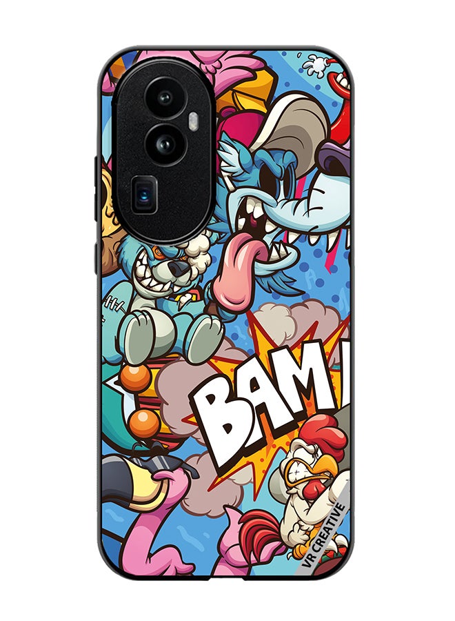 VR CREATIVE Protective Case Cover For Oppo Reno 10 Pro Plus Cartoon Design Multicolour - Image 1