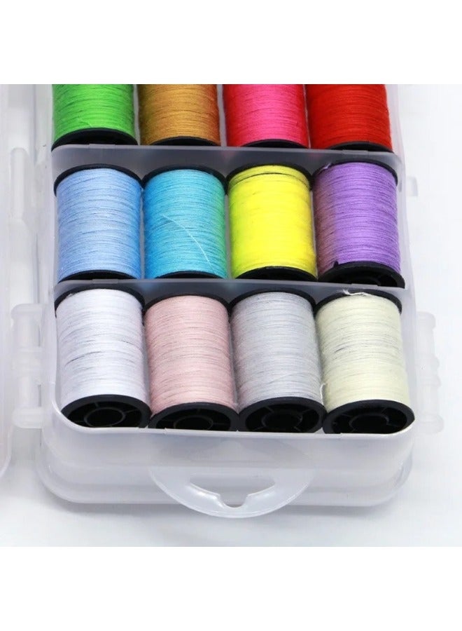 Happy Home 37 Piece Double-Sided Acrylic Sewing Kit with 22 Thread Spools, Scissors, Needles, and Pins, for Home, School, Beginners, Adults, and Kids, Hand Sewing Accessories, Basic Sewing Kit - Black - Image 4