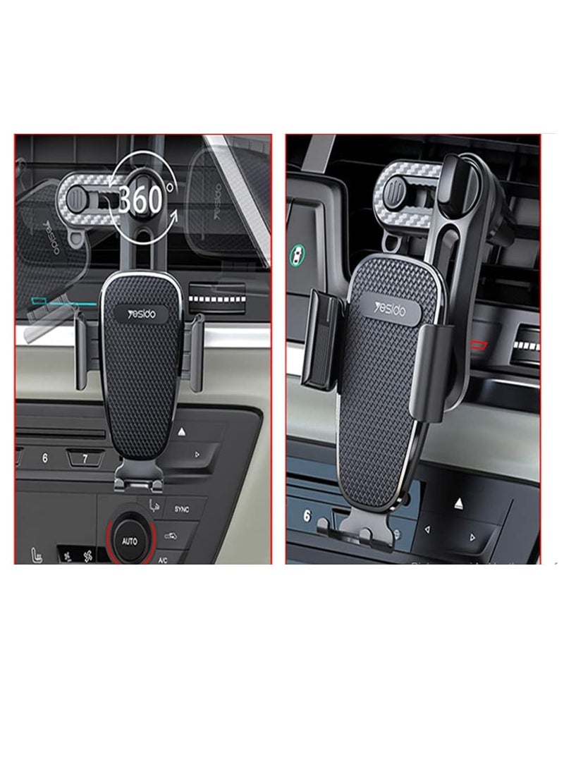 Yesido Yesido Air Vent Spring Clip Holder C105 Black  - Image 4