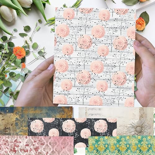 Colabrili Scrapbook Paper 12x12 inch, 24 Sheets DIY Origami Decorative Craft, Double sided printing, Photo Album Decor Wooden-free Paper for Gift Wrapping Card Making Collage Album Decorative (Pink) - Image 4