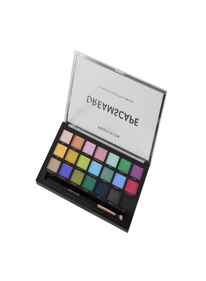 Profusion Cosmetics Dreamscape 21 Shade Eyeshadow Palette and Brush, Unlock Your Stellar Style and Achieve Eye Catching Radiant Eyes, Dive into Infinite Shades and Get Galactic Glamour - Image 5