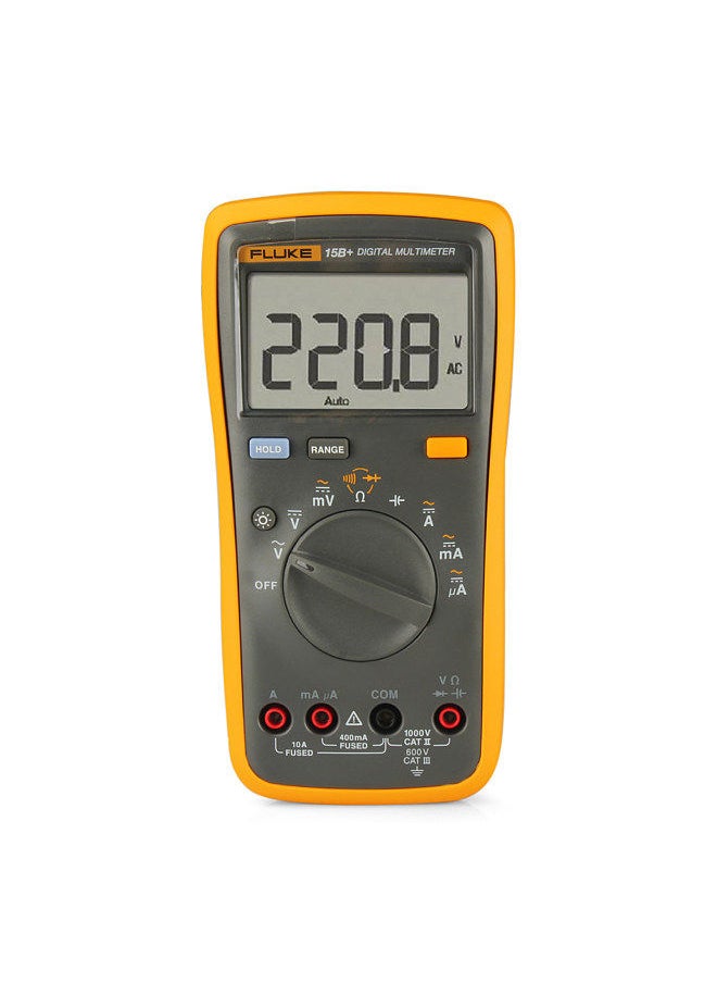 FLUKE - FLUKE F15B+ 4000 Counts Multimeter Portable Digital Multimeter Handheld Voltmeter Ammeter Voltage Meter Universal Meter Measuring AC/DC Voltage Resistance Capacitance Diode Continuity - Image 1