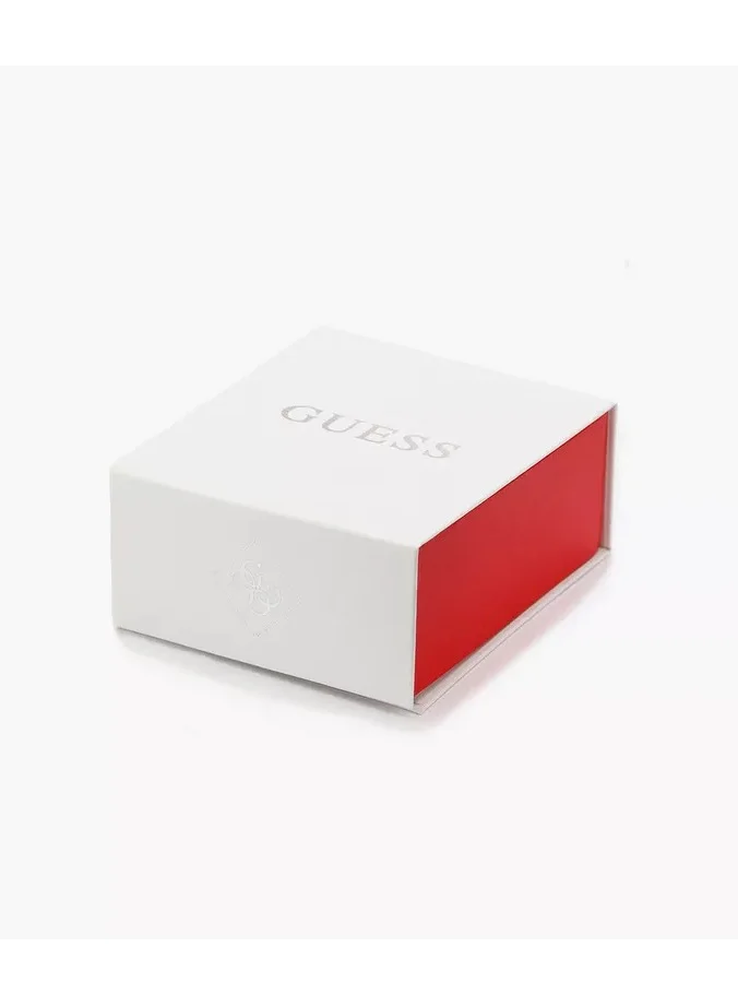 GUESS Crystal Bow Detail Single Circle Ring